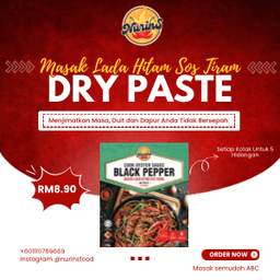 Pes Kering Masak Lada Hitam Sos Tiram Nurins 50g - Thumbnail 1