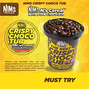 NIMS CRISPY CHOCO TUB - Ns CEREAL WITH DARK CHOCOLATE