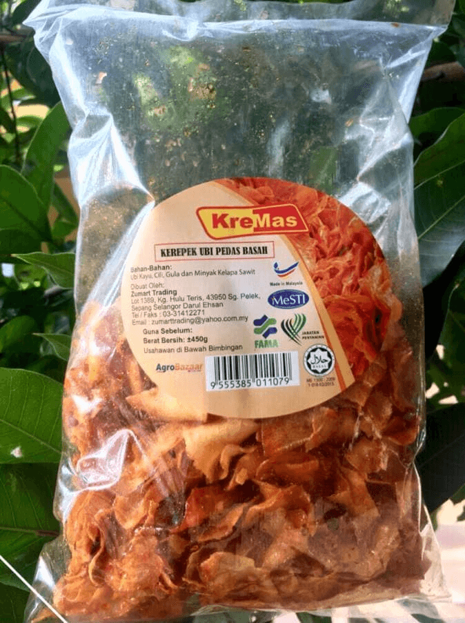 Zumart Kerepek Ubi Pedas Basah 450gram