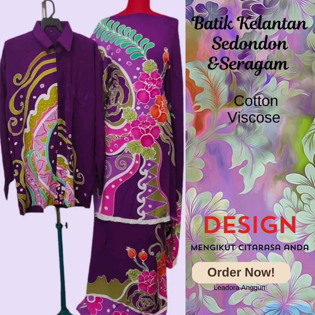 Batik Canting Cotton Viscose Sepasang /Preorder (Kain Pasang)