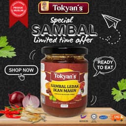 SAMBAL LEDAK IKAN MASIN 200ML TOKYAN'S - Thumbnail 2