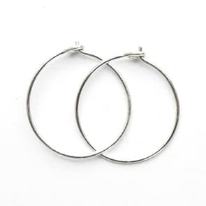 SILVER HOOP EARRINGS - Image 1