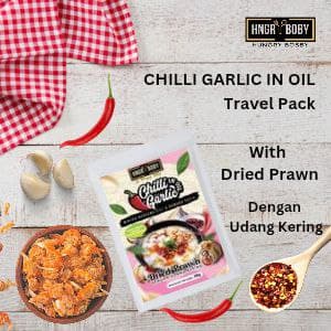 TRAVEL PACK CHILLI GARLIC OIL With Dried Prawn ( Udang Kering )