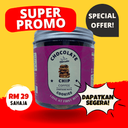 COFFEE FLAVOUR: PREMIUM QUALITY CHOCOLATE CHIP COOKIES: 270G EXCLUSIVE JAR: BY NONREKA - Thumbnail 1