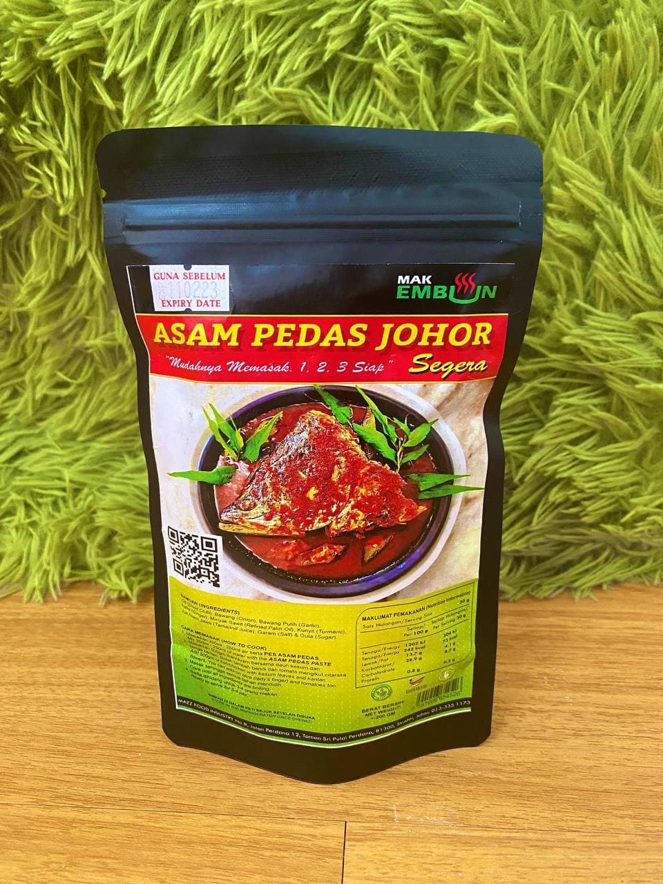 Pes masakan Asam Pedas Mak Embun