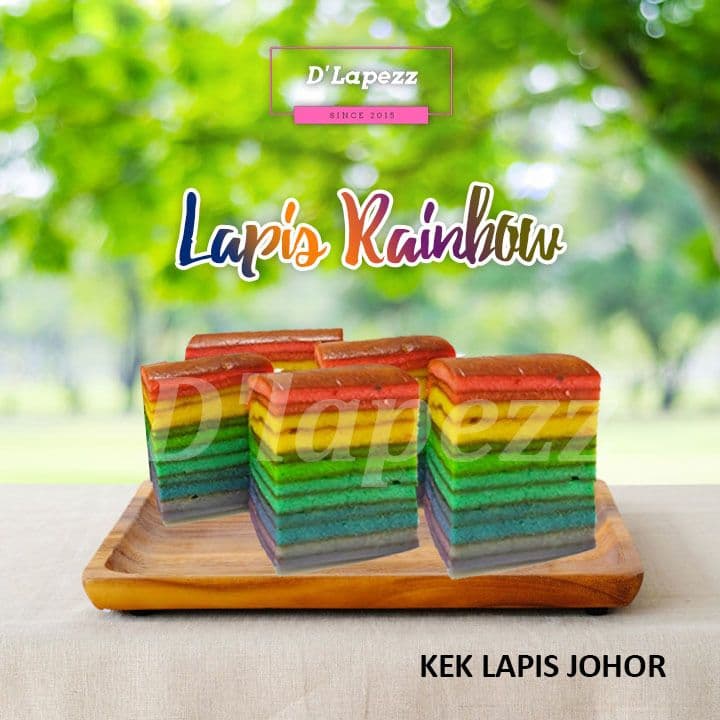 Kek Lapis Rainbow