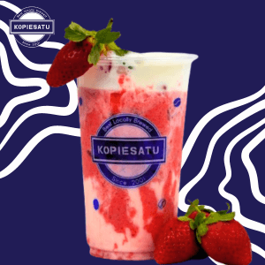 ICED STRAWBERRY YOGURT (16oz) - Image 1
