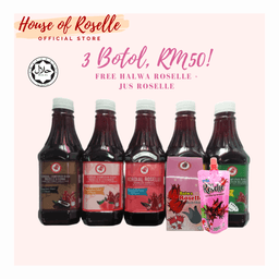 Promosi Hebat!!! Kombo Kordial Roselle 1 liter x 3 btl free 2 gift - Thumbnail 1
