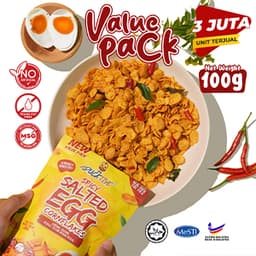 ADUCKTIVE VALUE PACK SPICY SALTED EGG CORNFLAKES - Thumbnail 2