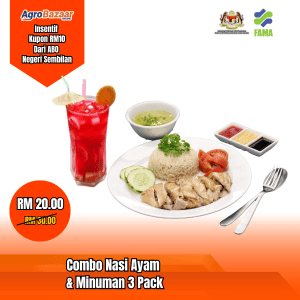 Combo Nasi Ayam & Minuman 3 Pack