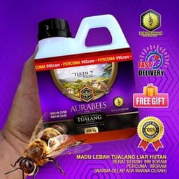 KiNGPack MADU LEBAH TUALANG HUTAN 1KG Percuma 100gram / Percuma T Shirt AuraBees Limited Edition Bernilai RM69 (SELF PICK UP) - Thumbnail 1