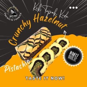 [PRE-ORDER] Kek Tapak Kuda - Pistachio Chocolate Crunchy Small