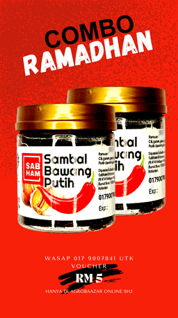 SAMBAL BAWANG PUTIH SABHAM COMBO PACK - Thumbnail 2