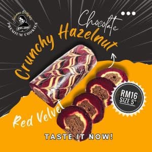 [PRE-ORDER] Kek Tapak Kuda - Red Velvet Chocolate Crunchy Small