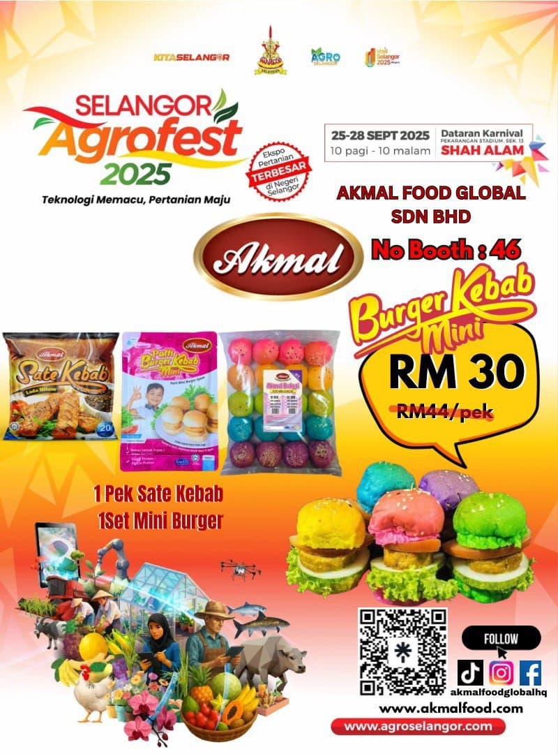Promo - Set Mini Burger Bersama 1pek Sate Kebab