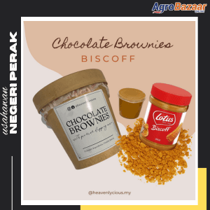 Heavenlycious.my Brownies in Tub with Dipping Sauce - Biscoff - Image 1