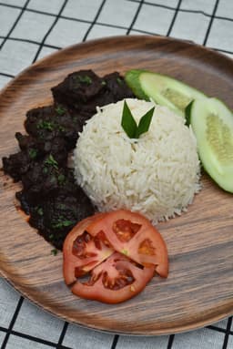 Nasi Putih Basmathi Daging Masak Hitam 260g - Thumbnail 2