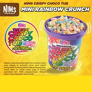 NIMS CRISPY CHOCO TUB - MINI RAINBOW CRUNCH
