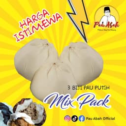 Pau Abah Kukus (3 pcs - Pau Putih) - Thumbnail 1