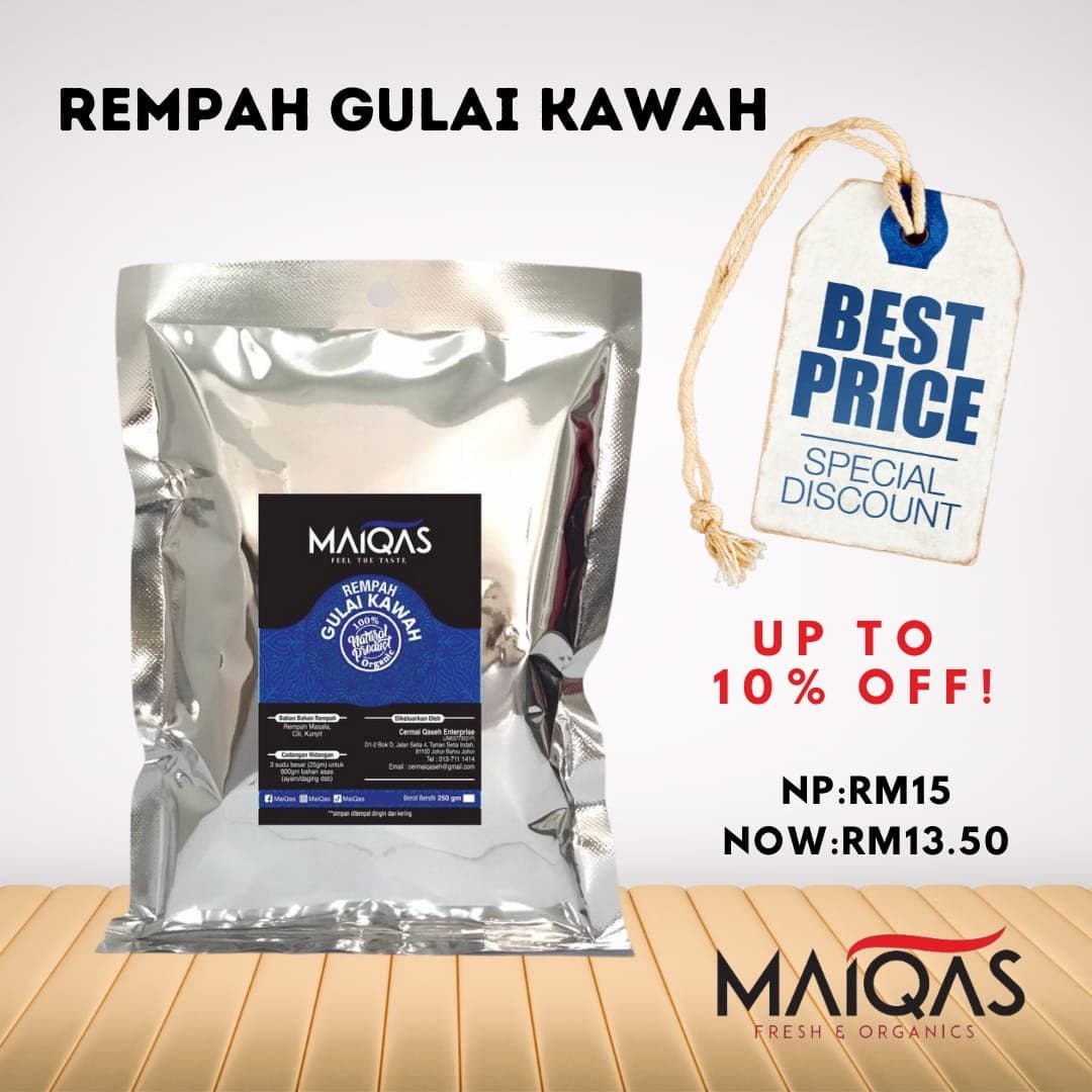 Serbuk Rempah Gulai Kawah MaiQas 250g - Image 1