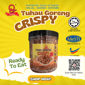 QueYun Tuhau Goreng Crispy ( Serunding Tuhau) 100 g - Image 1