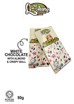 White Chocolate Bar 50g - Thumbnail 2