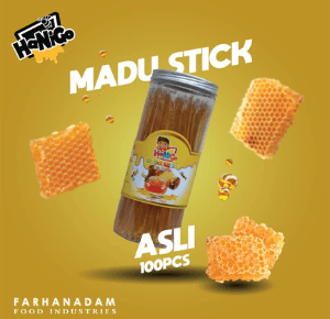 Madu Lebah Asli 100 Stik dalam Balang