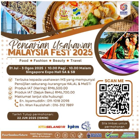 BAYARAN BOOTH PENUH - PAVILION SELANGOR - MALAYSIA FEST 2025@ SINGAPORE