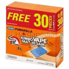 (PICKUP POINT) FUMAKILLA JUMBO VAPE MAT 16 JAM D 90 PERCUMA 30 KEPING - Image 1
