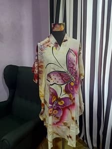 KAFTAN BATIK LUKIS DEWASA PENDEK - Image 1