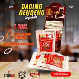 DAGING DENDENG SYAHDU ( 1 KOTAK : 12 PEK ) - Thumbnail 2
