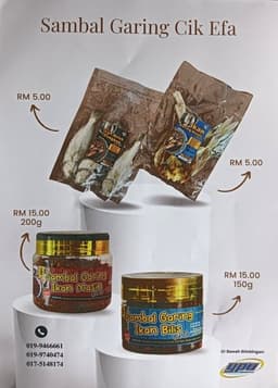 Sambal Garing Ikan Bilis Cik Efa - Thumbnail 1