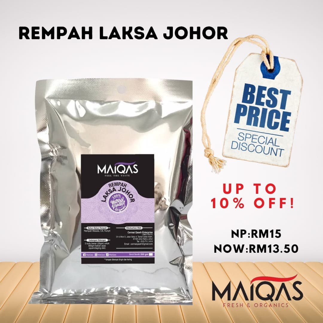 Serbuk Rempah Laksa Johor MaiQas 250g