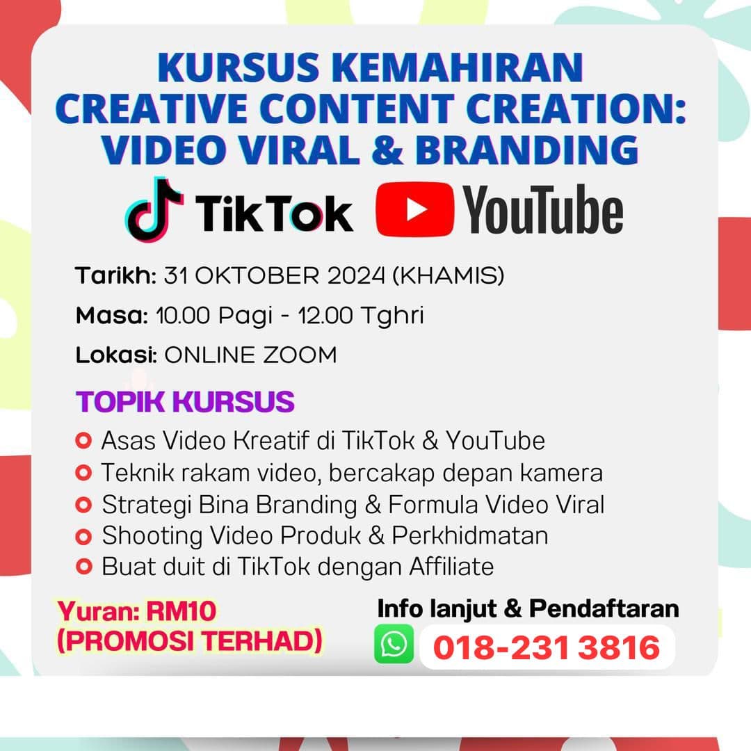 Kursus Creative Content Creation: Video Viral & Branding TikTok Shop & YouTube Channel Advanced for - Image 1