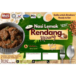 NASI LEMAK RENDANG MINANG (300G) READY TO EAT - Thumbnail 2