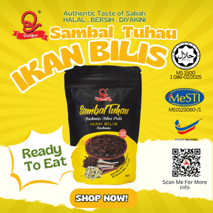 [QueYun Sambal Tuhau Ikan Bilis 200 g ] Muslim Produk Keluaran QueYun Brand original resepi dari Sabah
