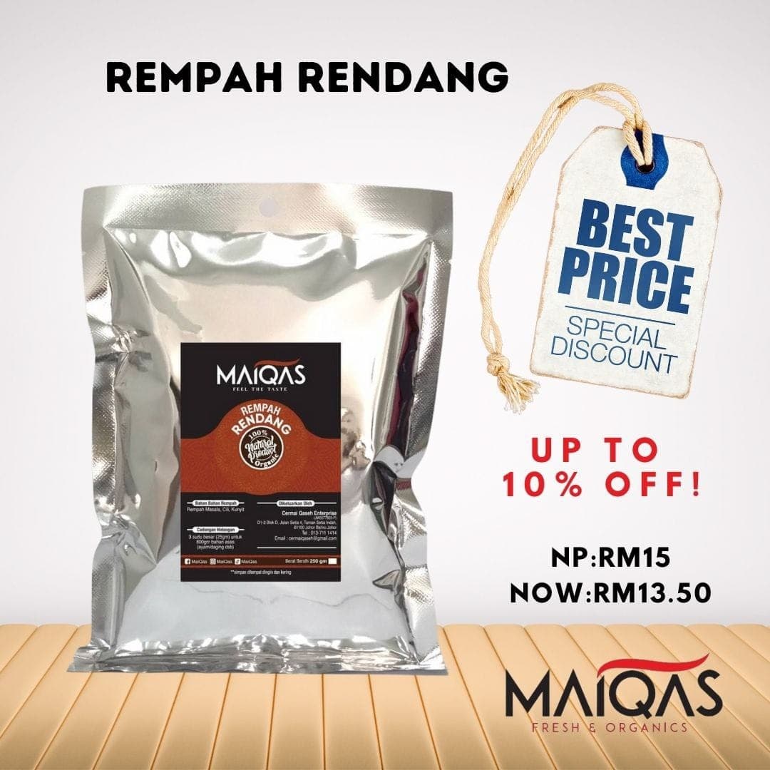 Serbuk Rempah Rendang MaiQas 250g - Image 1