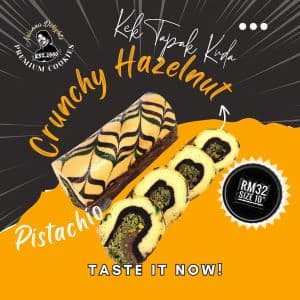 [PRE-ORDER] Kek Tapak Kuda - Pistachio Chocolate Crunchy Big - Image 1