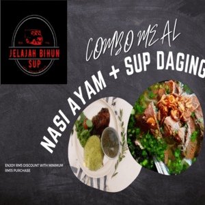 COMBO NASI AYAM + SUP DAGING JBS