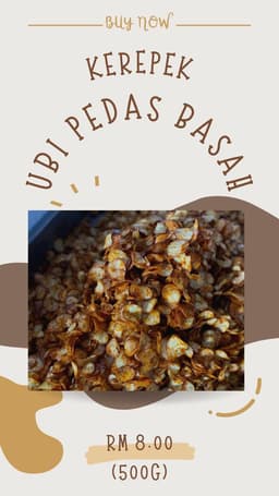 3 Kerepek Ubi Pedas Basah - Thumbnail 1