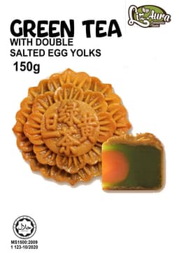 Green Tea Mooncake with Double Salted Egg 150g - Thumbnail 2