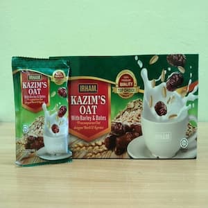 Kazim’s Oat -pra campuran oat dengan barli & kurma-1 kotak 15 sachet.