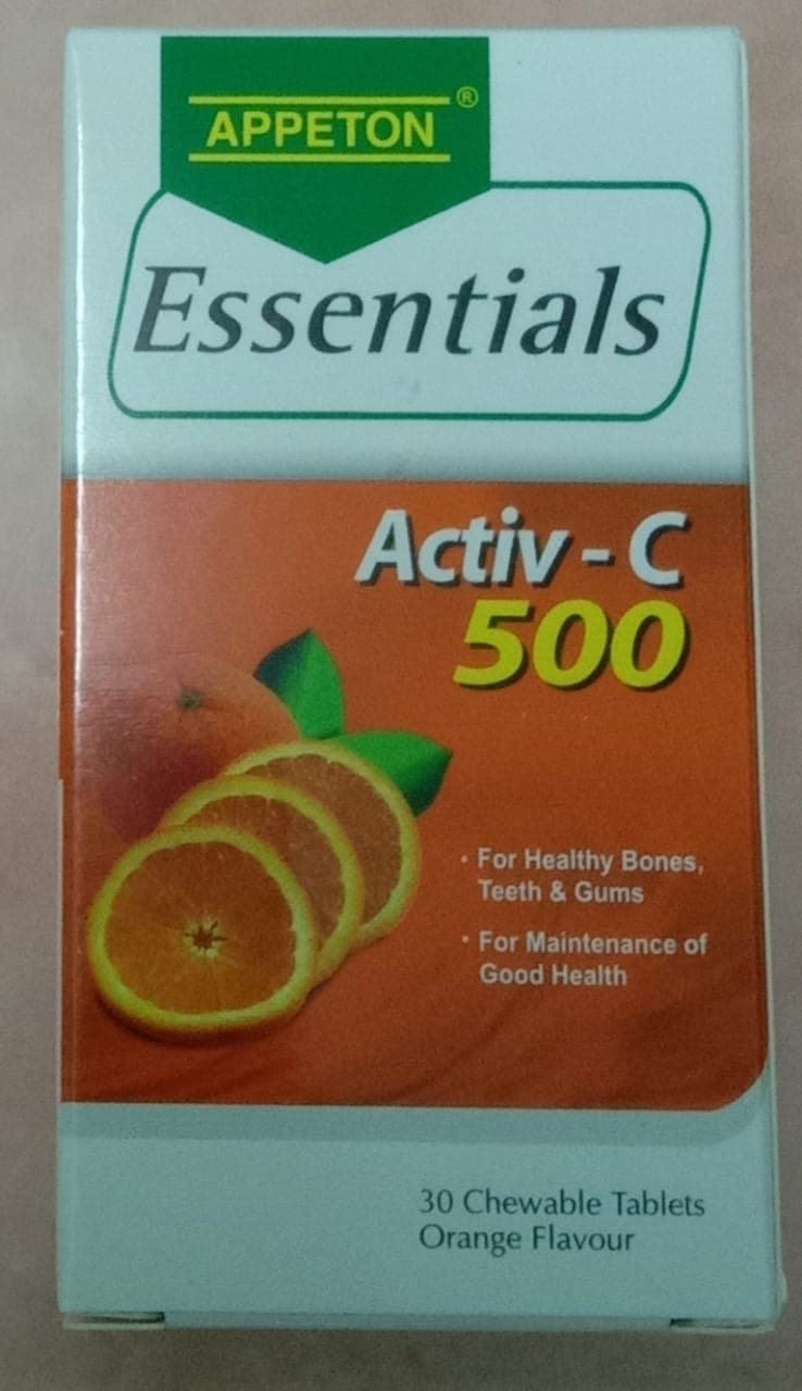 APPETON ESSENTIALS ACTIV-C 500 30 BIJI (KUNYAH) - Image 1