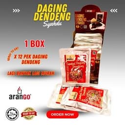 DAGING DENDENG SYAHDU ( 1 KOTAK : 12 PEK ) - Thumbnail 1