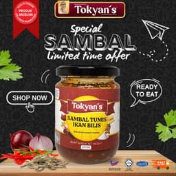 SAMBAL TUMIS IKAN BILIS 200ML TOKYAN'S - Thumbnail 2