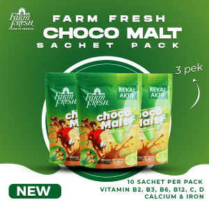 New in Sachet!!  Combo Choco Malt Farm Fresh (Powder) 35g x 10 Sachet - 3 pack