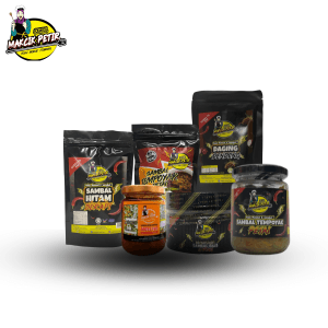 Set Kombo Sambal Hitam Botol, Sambal Tempoyak Botol, bilis Garing Botol
