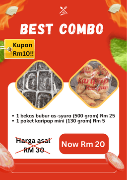 BEST COMBO 1 bekas bubur as syura / 1 paket karipap mini 130 g - Thumbnail 2