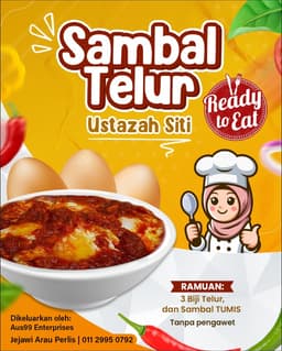 KOMBO SAMBAL TELUR 3 BIJI USTAZAH SITI 3 PACK - Thumbnail 2
