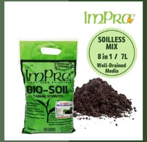 Soilless Potting Mix 8in1 (7 Litre / 1.5 KG) Compost Plant Media - IMPRA Biosoil Media Campuran Kompos, Subur & Poros